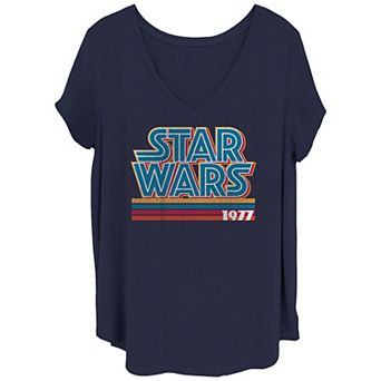 Juniors' Plus Star Wars Logo Tee
