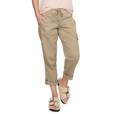 Petite Sonoma Goods For Life Pull On Utility Capri Pants