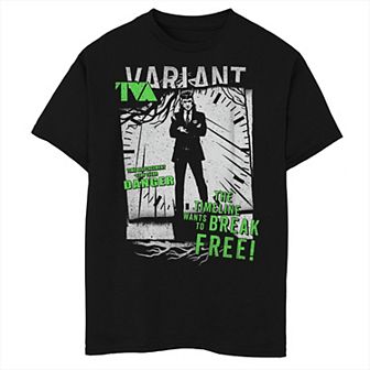 Boys 8-20 Marvel Loki The Timeline Wants To Break Free! Danger Loki Graphic Tee