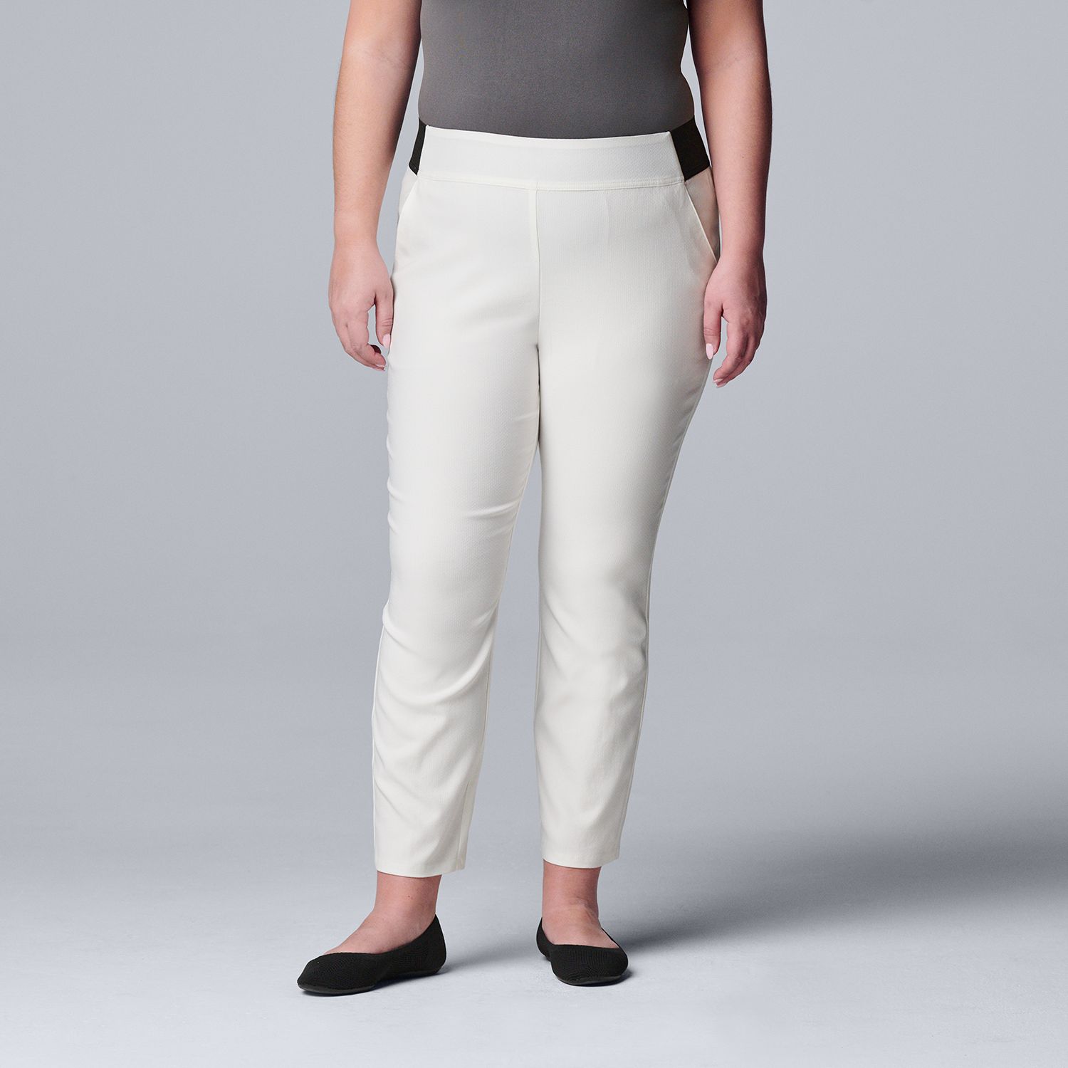 kohls white pants womens