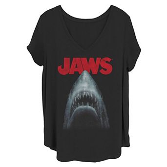 Juniors' Plus Jaws Dark Water Tee