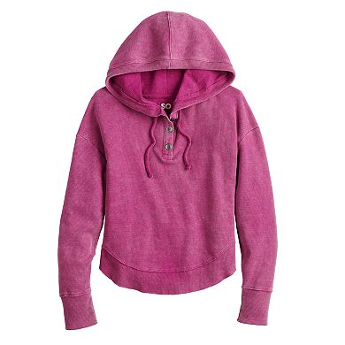 Juniors' SO® Henley Hoodie