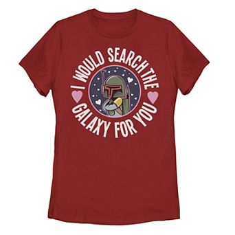 Juniors' Star Wars Valentines Search The Galaxy For You Tee