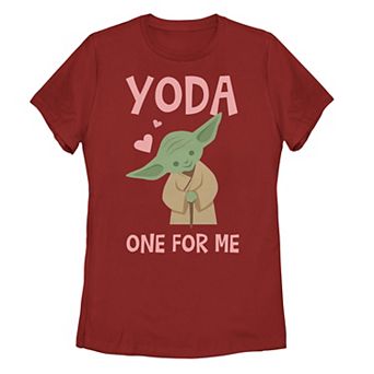 Juniors' Star Wars Yoda One For Me Cartoon Tee