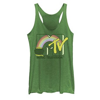 Juniors' MTV Music Television St. Patrick's Day Pot Of Gold Logo Tank Top
