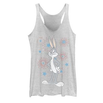 Juniors' Looney Tunes Bugs Bunny Americana Fourth Of July Fireworks Tank Top