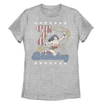 Juniors' DC Comics Wonder Woman With Lasso 7th Birthday Tee