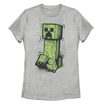 Juniors' Minecraft Zombie Graffiti Creeper Tee