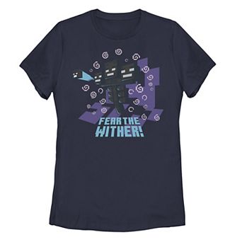 Juniors' Minecraft Fear The Wither Portrait Tee