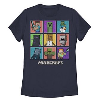 Juniors' Minecraft Character Portrait Panels Tee