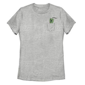 Juniors' Minecraft Pocket Sized Creeper Tee