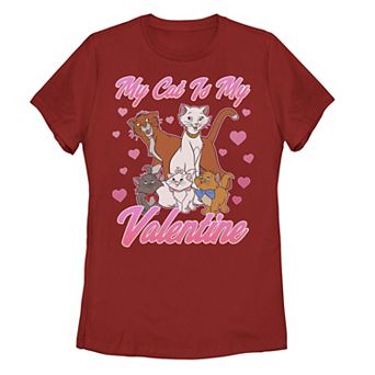 Disney's The Aristocats Juniors' My Cat To My Valentine Portrait Tee