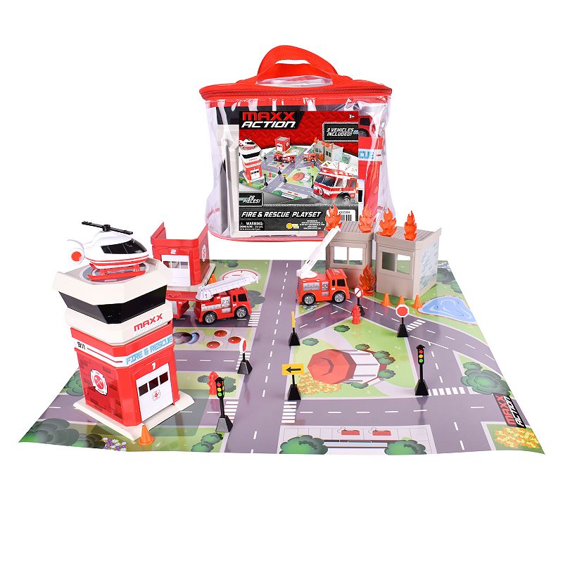 65857812 Maxx Action Micro Maxx Fire and Rescue Playset, Re sku 65857812