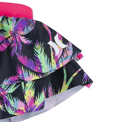 Girls 7-16 Hurley Tiered Bikini Top & Bottoms Swimsuit Set