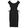 Juniors' Almost Famous Off-The-Shoulder Midi Dress with Side Cutout
