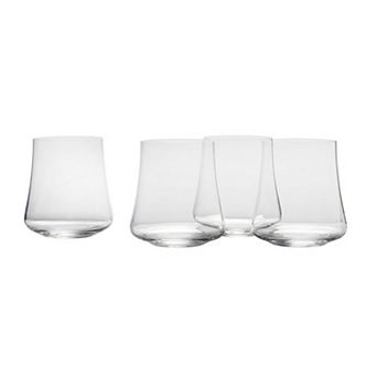 Mikasa 4 pc Aline Stemless Wine Glass Set