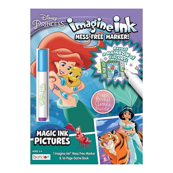 Disney Princess Imagine Ink Magic Ink Marker And Coloring Book