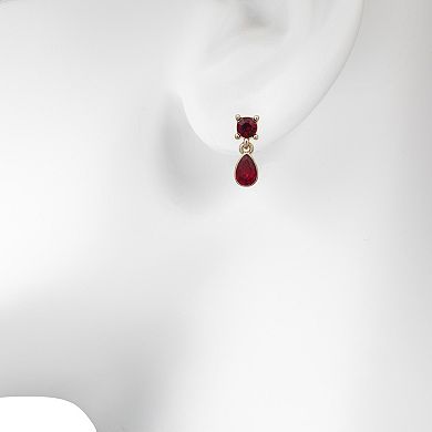 LC Lauren Conrad Gold Tone Mini Drop Earring Set