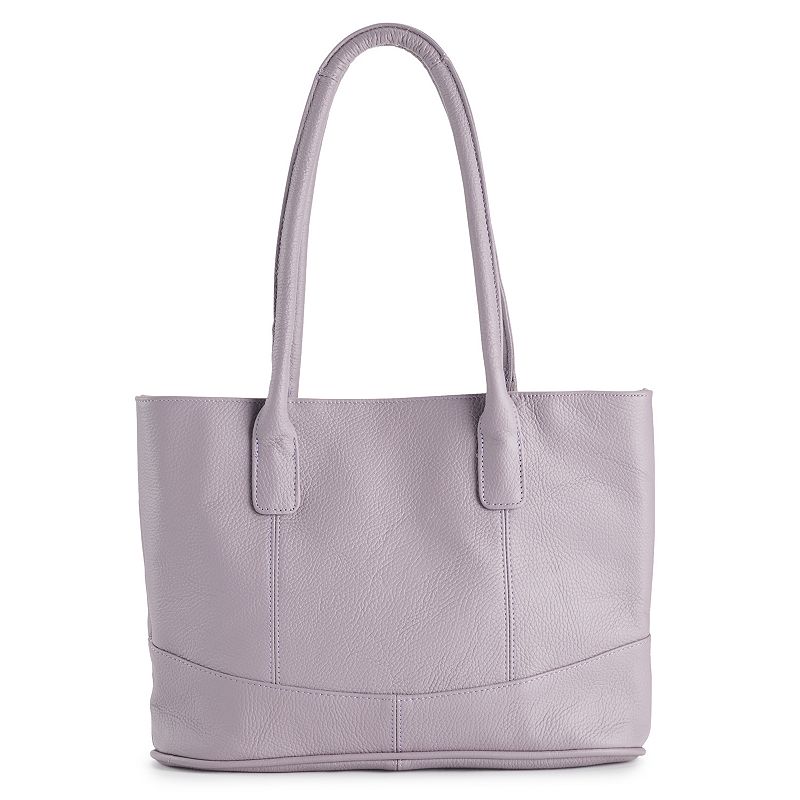 AmeriLeather Casual Leather Tote Bag, Purple