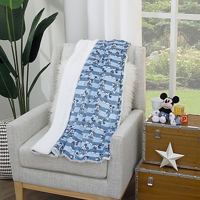 Disney's Mickey Mouse Velboa & Sherpa Plush Baby Blanket