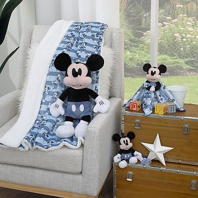 Disney's Mickey Mouse Velboa & Sherpa Plush Baby Blanket