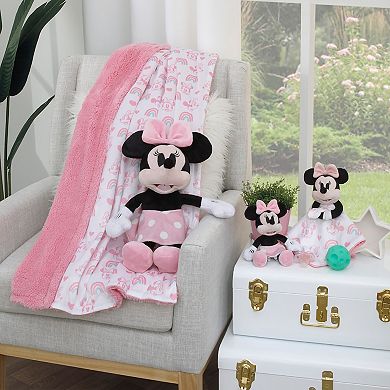 Disney's Minnie Mouse Velboa & Sherpa Plush Baby Blanket