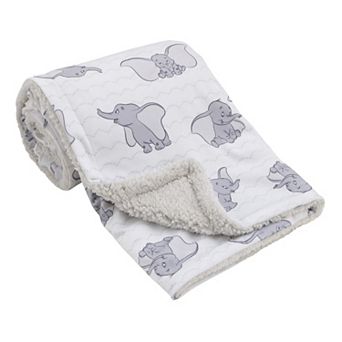 Disney's Dumbo Velboa & Sherpa Plush Baby Blanket