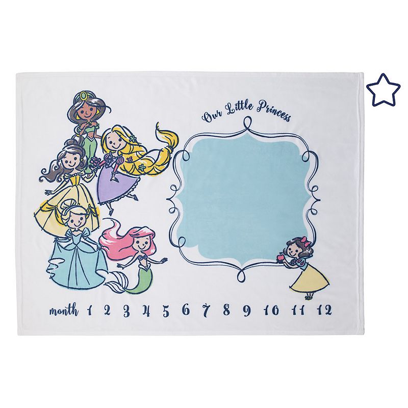 Disney Princess Milestone Baby Blanket, Pink