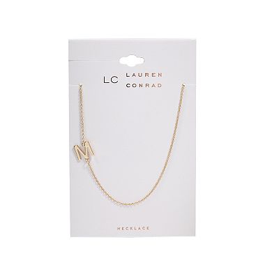 LC Lauren Conrad Asymmetrical Initial Necklace