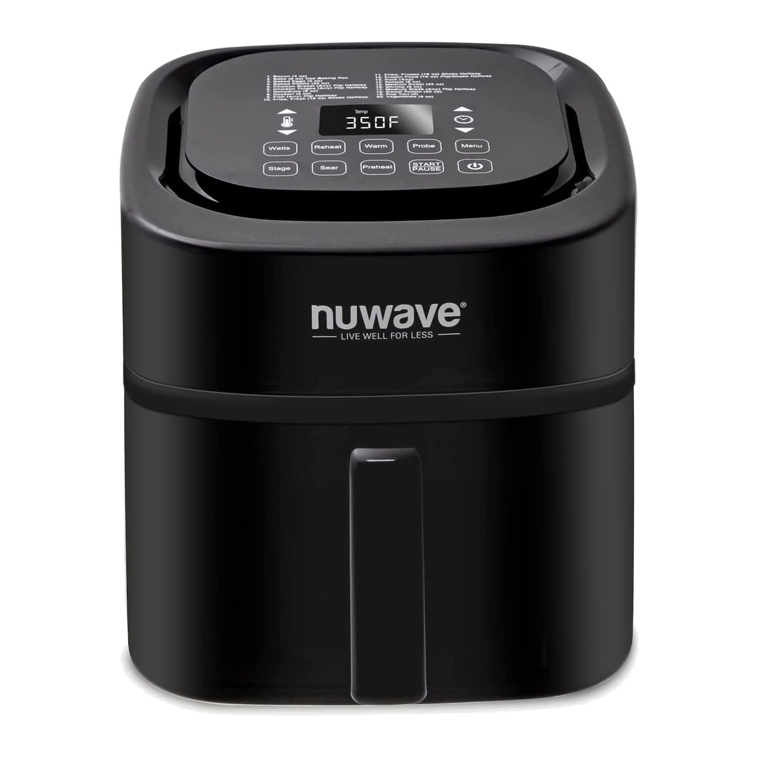 Brentwood Small 1400 Watt 4 Quart Electric Digital Air Fryer with  Temperature Control in Black