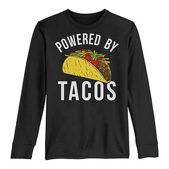 Boys 8-20 Powered By Tacos Long Sleeve Tee