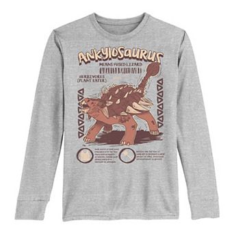 Boys 8-20 Iron Trail Ankyiosaurus Dinosaur Long Sleeve Tee