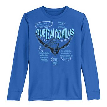 Boys 8-20 Quetzalcoatlus Facts Dinosaur Long Sleeve Tee