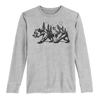 Boys 8-20 Bear Landscape Long Sleeve Tee