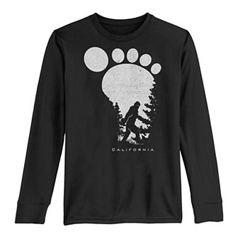 Boys 8-20 Bigfoot Stamp Fill Long Sleeve Tee