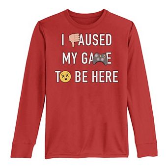 Boys 8-20 I Paused My Game To Be Here Long Sleeve Tee