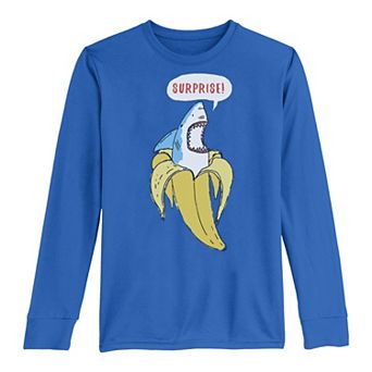 Boys 8-20 Banana Shark Surprise Long Sleeve Tee