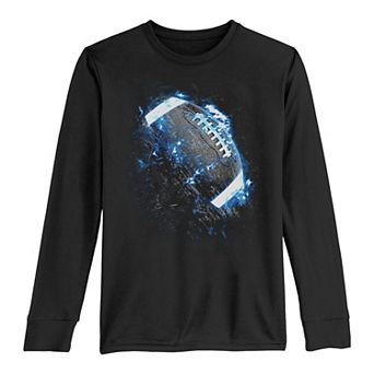 Boys 8-20 Football Aflame Action Portrait Long Sleeve Tee