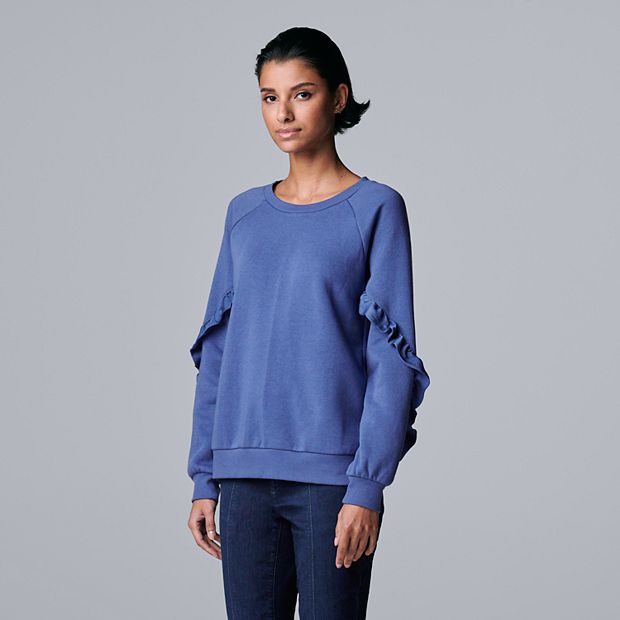 Simply Vera Vera Wang Sweater, Women's Size Small, Gray, Pullover