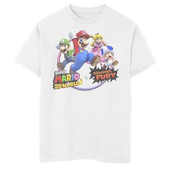 Boys 6-20 Nintendo Super Mario 3D World Bowser's Fury Tee
