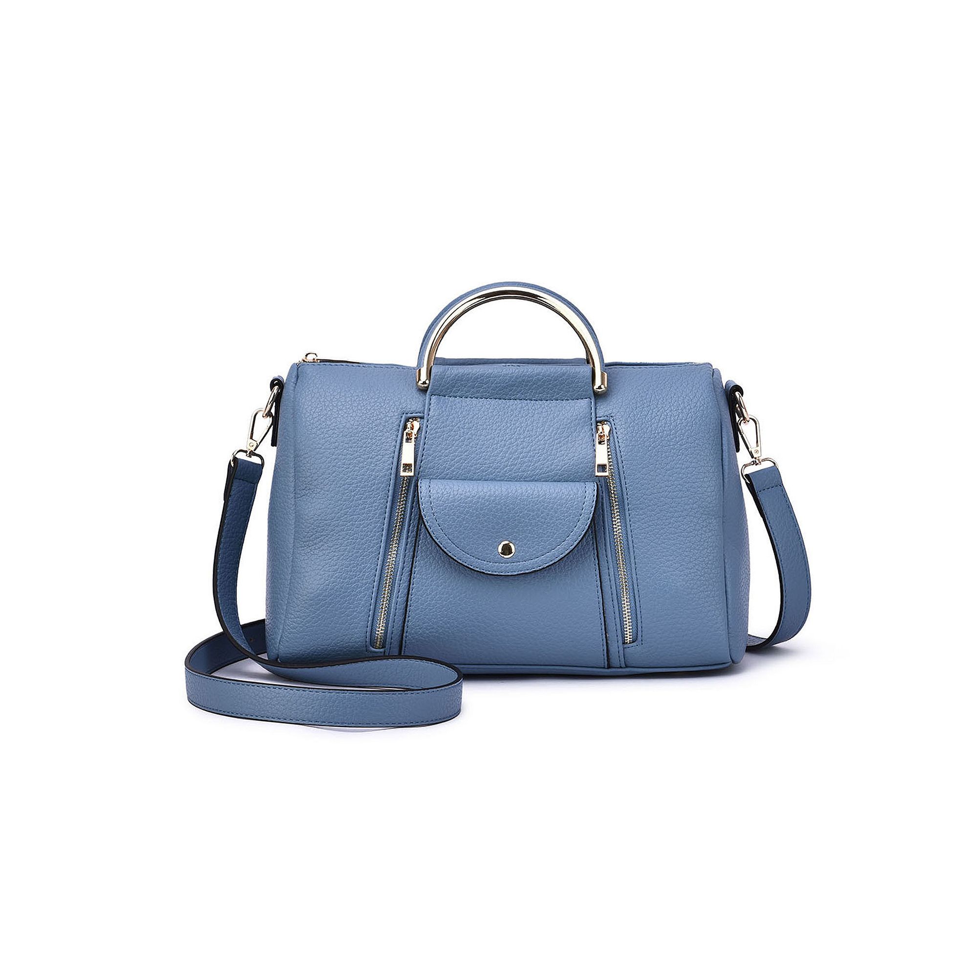 Mellow World Vivienne Satchel Bag, Grey Blue