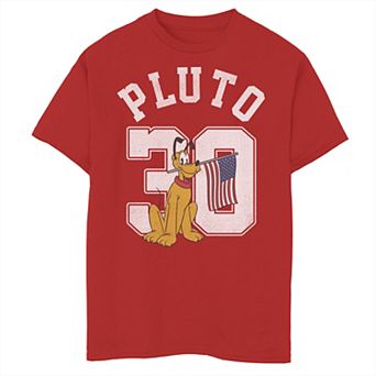 Disney's Mickey & Friends Boys 8-20 Pluto American Flag Collegiate Tee