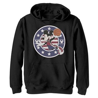 Disney Mickey And Friends Boys 8-20 Mickey Basketball USA Hoodie