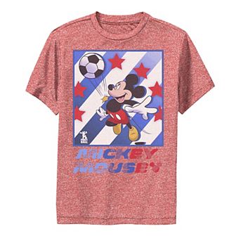 Disney Mickey And Friends Boys 8-20 Mickey Mouse Soccer USA Tee