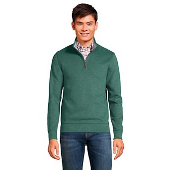 Big & Tall Lands' End Bedford Classic-Fit Ribbed Quarter-Zip Sweater