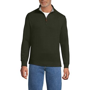 Big & Tall Lands' End Bedford Classic-Fit Ribbed Quarter-Zip Sweater