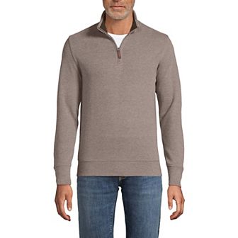 Big & Tall Lands' End Bedford Classic-Fit Ribbed Quarter-Zip Sweater
