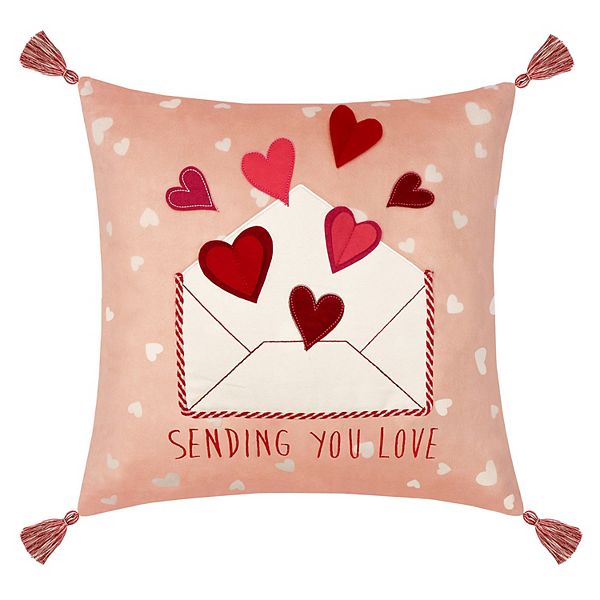 Love Letters Shaped Throw Pillow