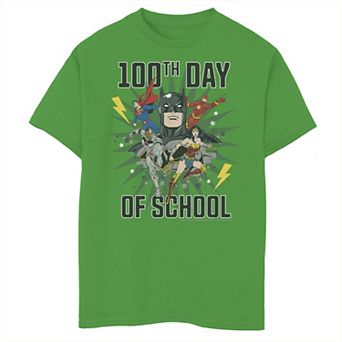 Boys 8-20 DC Comics Justice League 100th Day Of School Tee