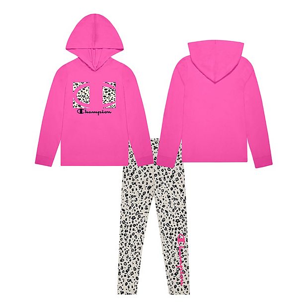 Girls 4 6x Champion Graphic Hoodie and Leggings Set